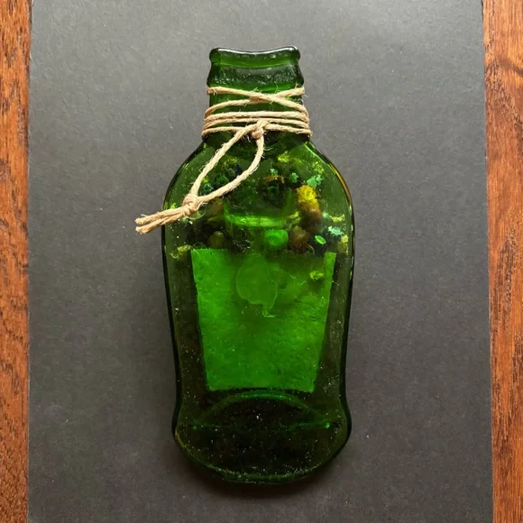 Hand-Blown Glass | Green Evil Eye Floral Wall Art - Picture 2 of 7